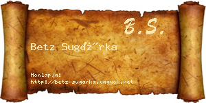 Betz Sugárka névjegykártya